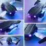 YLR/C E99D WiFi FPV with HD Dual Camera Lighting Arms Optical Flow Positioning Colorful LED Light Foldable RC Drone Quadcopter RTF