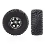 4PCS 1.0 Inch Aluminum Alloy Blade Wheels Gravel Tires Spare Parts for SCX24 FMS24 TRX4M RC Climbing Car Vehicle Models Accessories