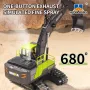 HuiNa Toys 1661 RTR 1/18 2.4G 13CH RC Excavator Alloy Bucket Engineering LED Light Spray 680° Rotation Remote Control Vehicles Models