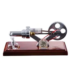 STARPOWER QX-FD-03 Stirling Engine Generator Model Wooden Base Physics Experiment Science Discovery Production Invention Gift Collection Toys