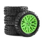 4PCS Upgraded Tires Wheel Rims for ARRMA TYPHON GROM ARA2106 1/18 2S RC Cars Vehicles Models Spare Parts Accessories W208