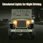 JJRC C8815 RTR 1/10 2.4G 4WD RC Car Willys Military Truck Off-Road Climbing LED Light Optional Winch Canopy Metal Frame Rock Crawler Full Proportional Vehicles Models Toys