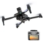 XMR/C M9 PRO PLUS PRO+ GPS 4KM 5G Repeater Digital FPV with Real 4K HD Camera 3-Axis EIS Gimbal 360° Obstacle Avoidance Screen Controller Brushless Foldable RC Drone Quadcopter RTF