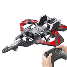 CZ01 2.4G EPP Hover Fighter Glider One-Key Circling 360° Roll 4 Turbofans 4CH LED RC Drone Airplane Quadcopter Stunt Glider RTF