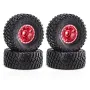 4PCS 1.0 Inch Aluminum Alloy Blade Wheels Gravel Tires Spare Parts for SCX24 FMS24 TRX4M RC Climbing Car Vehicle Models Accessories