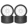 4PCS Eight-Character Pattern Racing Road Wheel Tire Spare Parts for ARRMA 1/7 Firebird FELONY Mustang GT Flat Race RC Car Vehicle Models Accessories