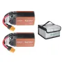 [EU/USA Direct]2 PCS ISDT BattAir 2nd Gen 22.2V 1300mAh 80C 6S Smart LiPo Battery XT60 Plug Wireless APP Control Compatible with SpeedyBee Master 5 V2/GEPRC MARK5/DarwinFPV CineApe35/BETAFPV Pavo35/iFlight Nazgul5 FPV Racing Drones