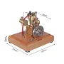 M16 1.6cc Mini Vertical Air-cooled Single-cylinder 4 Stroke Gasoline Hit Miss Complete Engine Model with Wooden Base