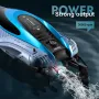4DRC S3 2.4G 25km/h RC Boat Fast High Speed Capsized Reset LED Light Water Model Remote Control Toys RTR Pools Lakes Racing Kids Children Gift
