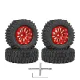4PCS 1.3 Inches Tires Aluminum Alloy Wheel Rims Hubs for Land Rover TRX4M 1/18 Rock Crawler RC Cars Vehicles Models Spare Parts Accessories A Version