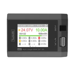 ToolkitRC M8P 600W 20A Multi-function DC Balance Charger for 1-8S XT60 Lipo LiHV LiFe Lion LTO Battery