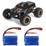 HBX 16889 Dwie baterie 1/16 2.4G 4WD 45 km / h Bezszczotkowy samochód RC LED Light W pełni proporcjonalny model ciężarówki terenowej RTR