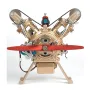 TECHING Alloy Mini Manual Assembly V2 Double-cylinder Engine Model Kits DIY Toy Collection Decoration Science Discovery Toys
