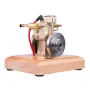 OKMO M12B 1.6cc Mini Water-cooled Single Cylinder 4-stroke Gasoline Gad Engine Upgrade ICE Model with Wooden Base Science Discovery Education Desktop Decorations Collection Toys