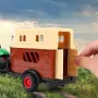 Landi QH205 1/24 27MHZ 4CH RC Auto Farmer Series Hout Gesimuleerd Transport Model Licht Geluid Afstandsbediening Speelgoed Jongens Kiepwagen Techniek Voertuigset Kinderen Cadeaus