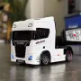 WENNANFENG BRRRRT S917 RTR 1/43 2.4G 4WD Mini RC Car Tractor Semi Truck Built-In Gyro Full Proportional Drift Dual Speed LED Lights Racing Vehicles Models Engineering Remote Control Toys
