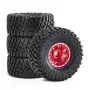 4PCS 1.0 Inch Aluminum Alloy Blade Wheels Gravel Tires Spare Parts for SCX24 FMS24 TRX4M RC Climbing Car Vehicle Models Accessories