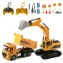 689-959A 1/20 2.4G 6CH RC Excavator+RC Dump Truck RTR for Children Toys