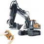 1044 RC Grävmaskin 1/20 2.4GHz 9CH RC Bil Bygglastbil Ingenjörskonst 40min Speltid Fordon Med Ljus Musik Presentleksaker För Barn