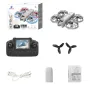 KFPLAN KF600 WiFi FPV with Screen Controller HD Camera Optical Flow Hover Circle Protection Kids Gifts Dazzling Lights 2.4G 4CH 6-Axis Remote Control RC Toys Drone Quadcopter RTF