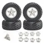 4PCS D232 Upgraded Off-Road Tires Wheels for 1/8 1/10 Short Course Truck RC Cars Vehicles Models Parts Accessories