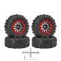 4PCS 1.3 Inches Tires Aluminum Alloy Wheel Rims Hubs for Land Rover TRX4M 1/18 Rock Crawler RC Cars Vehicles Models Spare Parts Accessories B Version
