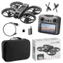 YLR/C S156 WiFi FPV with 4.9inch LCD Screen Controller HD Dual Camera Electrically Adjustable Optical Flow Hover Automatic Obstacle Avoidance Circle Protection LED Light Brushless 2.4G 4CH 6-Axis Remote Control Toys RC Drone Quadcopter RTF