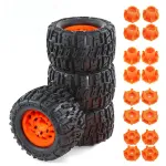 4PCS Tires Wheels Rims for Tamiya Arrma FS Racing MJX ZD Rlaarlo 1/10 RC Car Vehicles Models Spare Parts Accessories W198