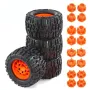 4PCS Tires Wheels Rims for Tamiya Arrma FS Racing MJX ZD Rlaarlo 1/10 RC Car Vehicles Models Spare Parts Accessories W198