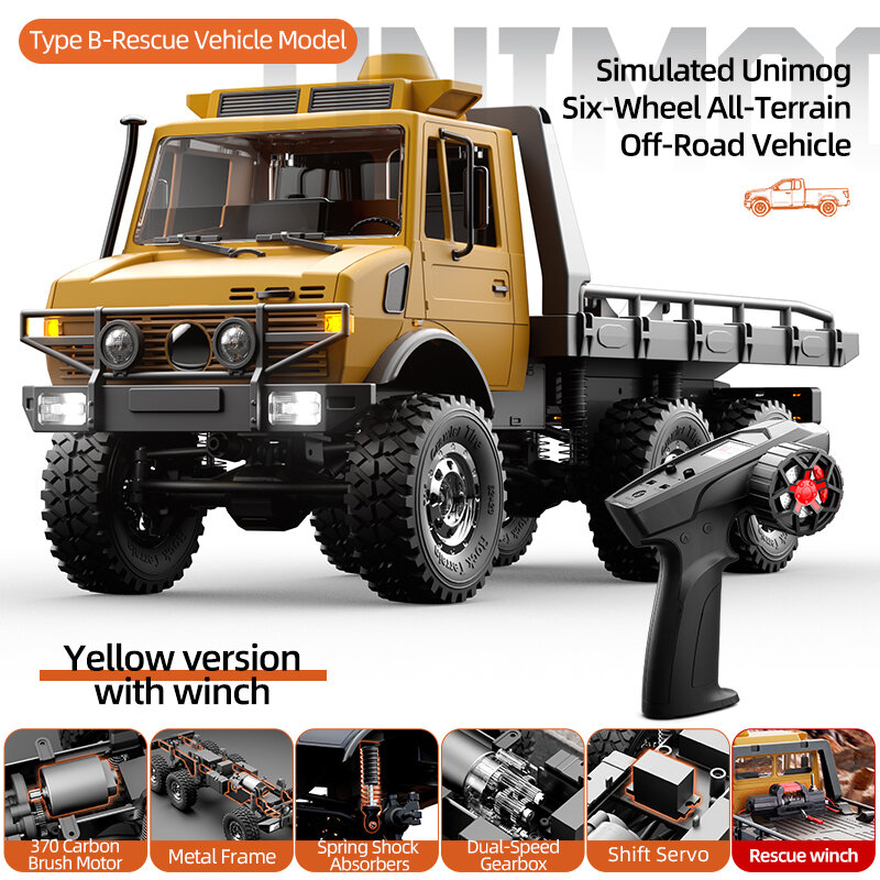 Recovery vehicle yellow with winch