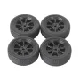 4PCS LDRC A86 A86P 1/18 RC Car Spare Tires Wheels 4mm Hex LA0017 Drift Vehicles Models Parts Accessories