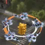 JJRC H128 2.4G EVA Fighter Altitude Hold Mode 360° Roll Turbofans Motors 4CH LED RC Toy Gift Remote Control Drone Airplane Quadcopter Stunt Glider RTF