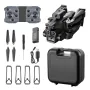 XKJ K10 MAX Upgrade Three Camera WiFi FPV with 4K ESC 3 Lens 360° Obstacle Avoidance Optical Flow Positioning Foldable RC Drone Quadcopter RTF