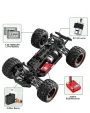 HBX 16889A Brushed 1/16 2.4G 4WD 30km/h RC Car with LED Light Electric Off-Road Truck RTR Model