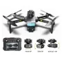 XKJ KAI TWO 249g GPS 5G WiFi FPV 4K ESC HD Çift Kamera 3 Eksenli Mekanik Gimbal 5.6\ Dokunmatik LCD Ekran Kontrol Cihazı 360¡ã Engellerden Kaçınma Fırçasız Katlanabilir RC Drone Quadcopter RT