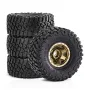 4PCS 1.0 Inch Aluminum Alloy Blade Wheels Gravel Tires Spare Parts for SCX24 FMS24 TRX4M RC Climbing Car Vehicle Models Accessories