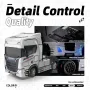 WENNANFENG BRRRRT S917 RTR 1/43 2.4G 4WD Mini RC Car Tractor Semi Truck Built-In Gyro Full Proportional Drift Dual Speed LED Lights Racing Vehicles Models Engineering Remote Control Toys