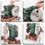 OKMO 1/8 3.6CC Mini Vintage Single Cylinder Four-Stroke Gasoline Engine Model 1140 w/ Trailer Version Science Discovery Toys