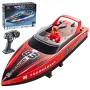 HXJRC HJ821 2.4G RC Boat Capsized Reset High Speed LED Light Speedboat Waterproof Dual Motors Electric Racing Vehicles Models Lakes Pools Remote Control Toys