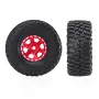 4PCS 1.0 Inch Aluminum Alloy Blade Wheels Gravel Tires Spare Parts for SCX24 FMS24 TRX4M RC Climbing Car Vehicle Models Accessories