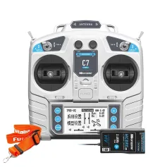MicroZone MC7 C7 MINI 2.4GHz 8CH Radio Transmitter with MC8RE-V2 Receiver for RC Aircraft FPV Racer Drone Multirotor Helicopters