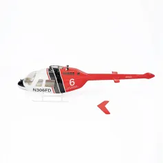 FLY WING BELL 206 V3 Scale RC Helicopter Spart Parts Fuselage Shell Canopy