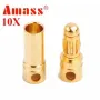 10pcs Amass 3.5mm Gold-plated Copper Banana Plug GC3510 Male & Female 