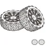 2PCS MJX 14301 1/14 RC Car Original Parts 1415A1 14301 Rubber Tires 1415A2 14302 Rubber Tires 1415B1 14301 TPR Tires 1415B2 14302 TPR Tires 1415C Drift Tires