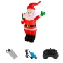 D020 2.4G RC Car Santa Claus Merry Christmas Electric Remote Control One Key Inflatable Sound Music 360° Turning Rechargeable Vehicles Models Toys