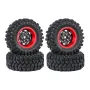 4PCS Upgraded Tires Carbon Fiber Wheel Rims for FMS SCX24 TRX4M 1/18 RC Cars Vehicles Models Spare Parts Accessories