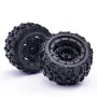 2PCS ZD Racing MT16 1/16 RC Car Parts Tires Wheels Rims Pre-Glued Vehicles Models Spare Accessories 16026