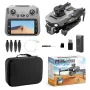 XKJ K19 MAX GPS 5G WiFi FPV with 5.9inch LCD Screen Controller HD Dual Camera Servo Gimbal 360° Obstacle Avoidance One-Key Airdrop Brushless Foldable RC Drone Quadcopter RTF