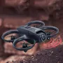 ZFR E66 AIR MINI WiFi FPV مع شاشة 4.3 بوصة وكاميرا مزدوجة 180 درجة وتدفق بصري قابل للتعديل كهربائيًا وتحليق تلقائي وتجنب العوائق وحماية دائرية هدايا للأطفال 2.4 جيجا هرتز 4 قنوات 6 محاور تحكم عن بعد RC ألعاب بدون طيار رباعية المراوح RTF