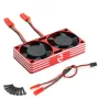 For OKHL Radiator 540 550 3650 3660 3670 Motor Cooling High Speed Metal Dual Fan 3010 1/7 1/8 1/10 Engine RC Cars Vehicles Models Spare Parts